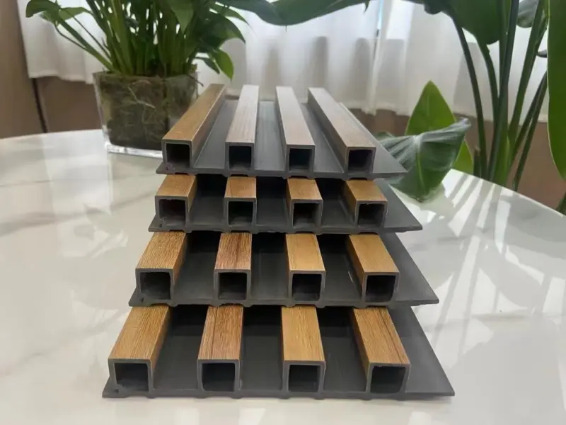 Interior wood plastic composite wall panel