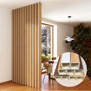 Interior Decorative Hollow Wooden Batten Wood Plastic Composite Square Timber Tube